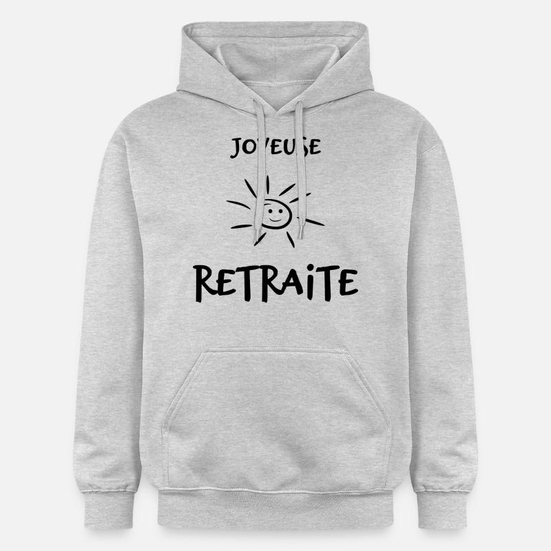 RETRAITE. BONNE RETRAITE. JOYEUSE RETRAITE - Sweat à capuche Softstyle® Gildan Unisexe - gris clair chiné