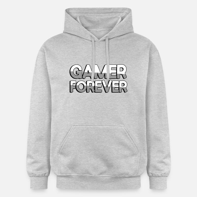 GAMER FOREVER - Jeux vidéo - Sweat à capuche Softstyle® Gildan Unisexe - gris clair chiné