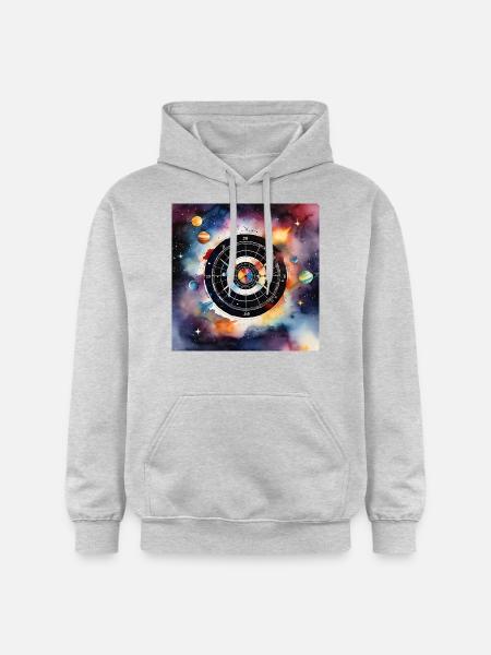 Kosmischer Dart-Karneval - Gildan Unisex Softstyle® Midweight Hoodie - Hellgrau meliert