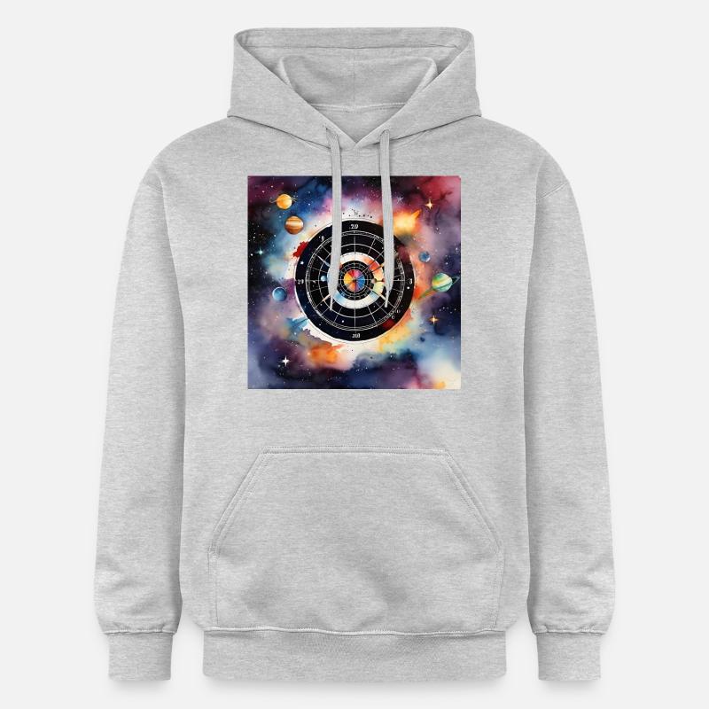 Carnaval de fléchettes cosmiques - Sweat à capuche Softstyle® Gildan Unisexe - gris clair chiné