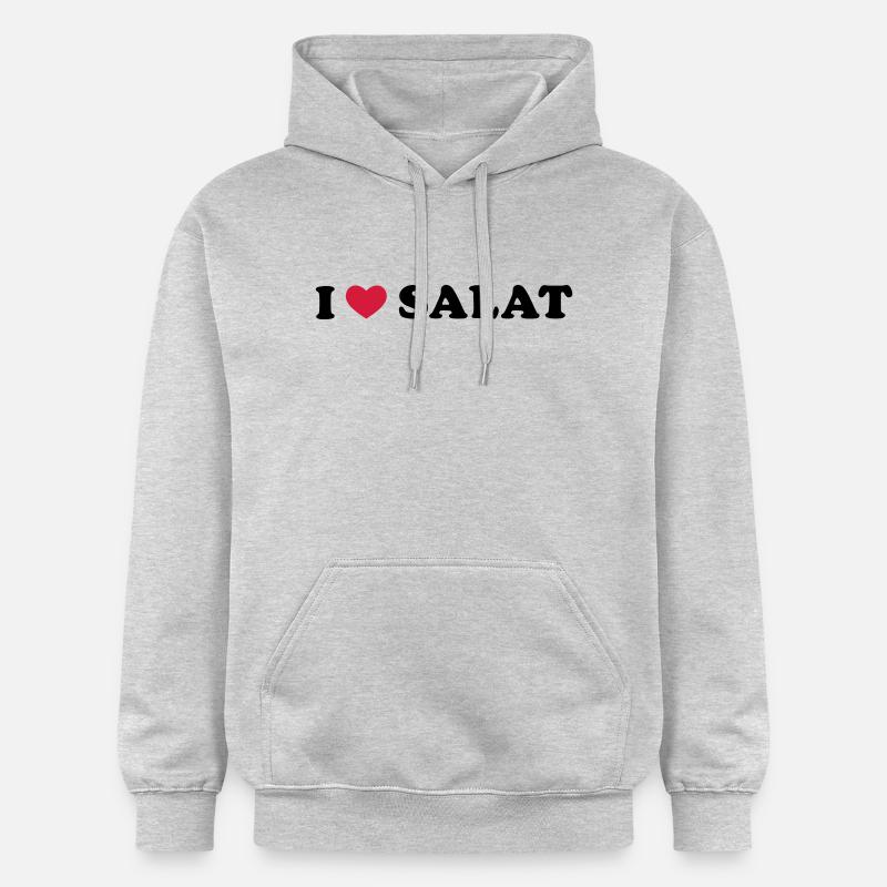 J'aime salade - Sweat à capuche Softstyle® Gildan Unisexe - gris clair chiné