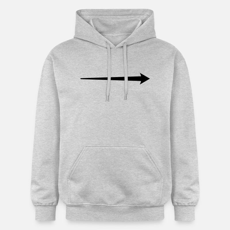 Motif de la flèche - Sweat à capuche Softstyle® Gildan Unisexe - gris clair chiné