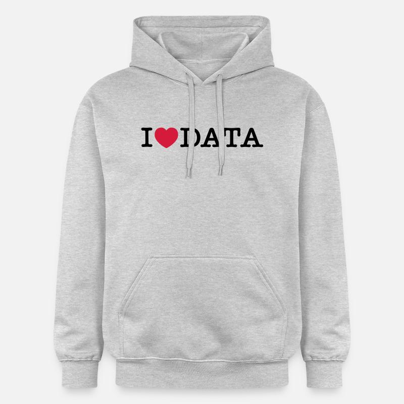I Love Data - Sweat à capuche Softstyle® Gildan Unisexe - gris clair chiné