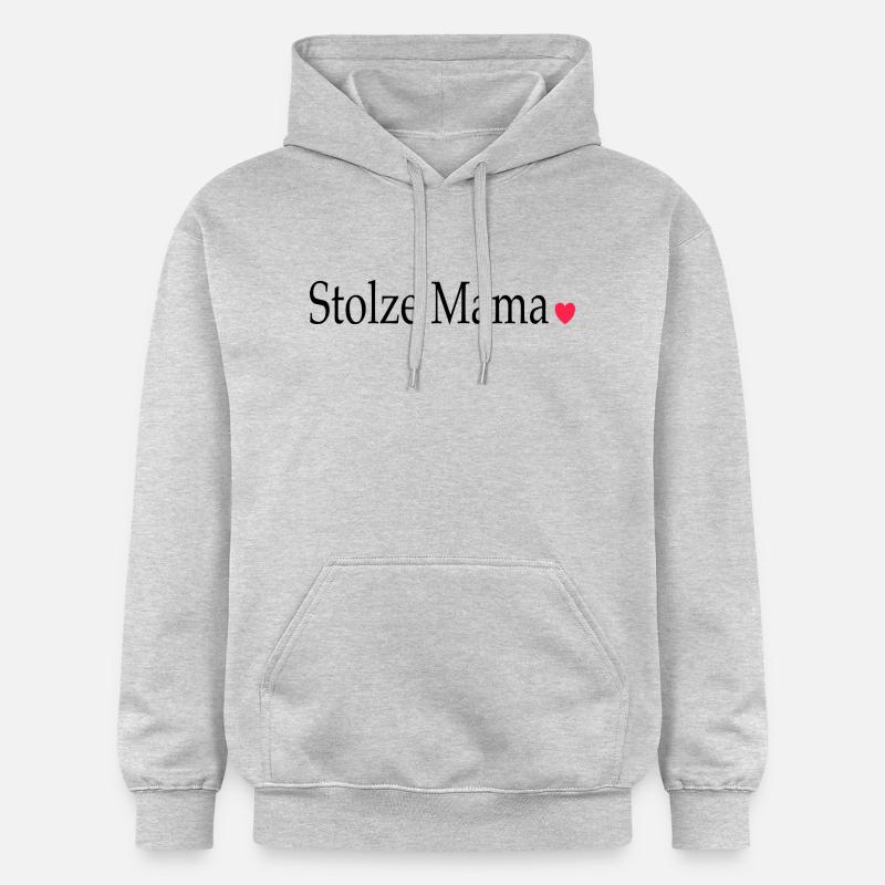 Stolze Mama Spruch Herz - Gildan Unisex Softstyle® Midweight Hoodie - Hellgrau meliert