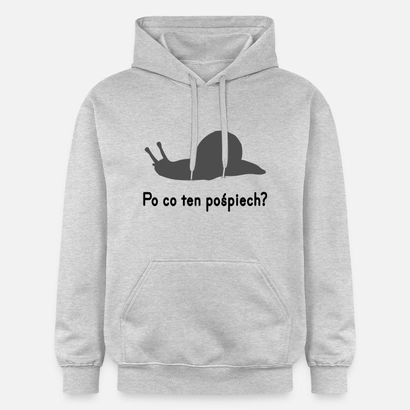 escargot - Sweat à capuche Softstyle® Gildan Unisexe - gris clair chiné