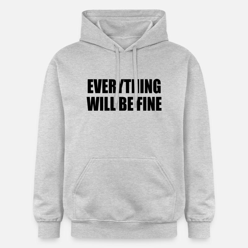 everything will be fine - Sweat à capuche Softstyle® Gildan Unisexe - gris clair chiné