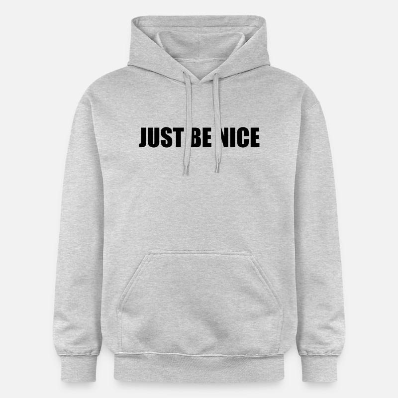 Just be nice - Sweat à capuche Softstyle® Gildan Unisexe - gris clair chiné