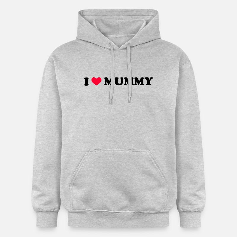I Love Mummy - Sweat à capuche Softstyle® Gildan Unisexe - gris clair chiné