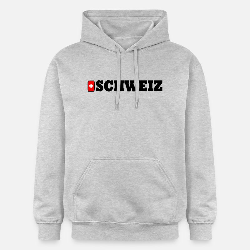 La Suisse - Sweat à capuche Softstyle® Gildan Unisexe - gris clair chiné