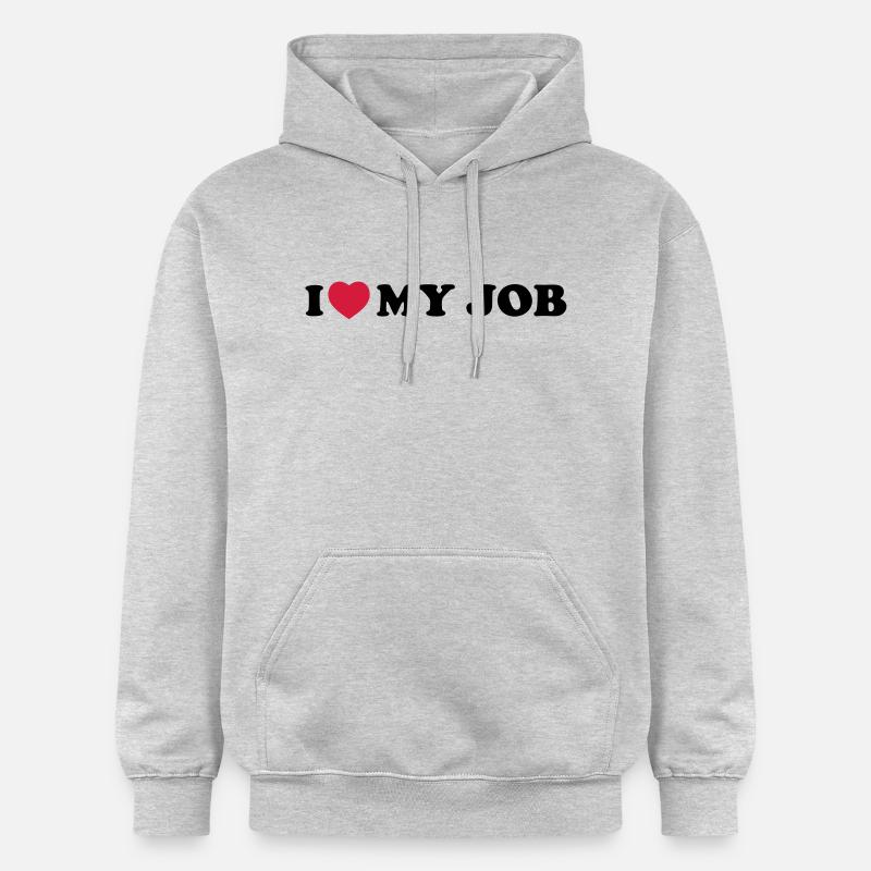 I love my job - Sweat à capuche Softstyle® Gildan Unisexe - gris clair chiné