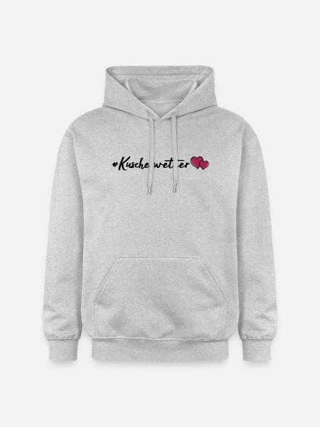 kuschelwetter herzen - Gildan Unisex Softstyle® Midweight Hoodie - Hellgrau meliert