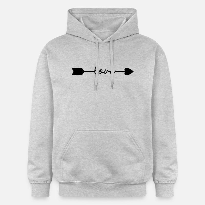 Love - Sweat à capuche Softstyle® Gildan Unisexe - gris clair chiné