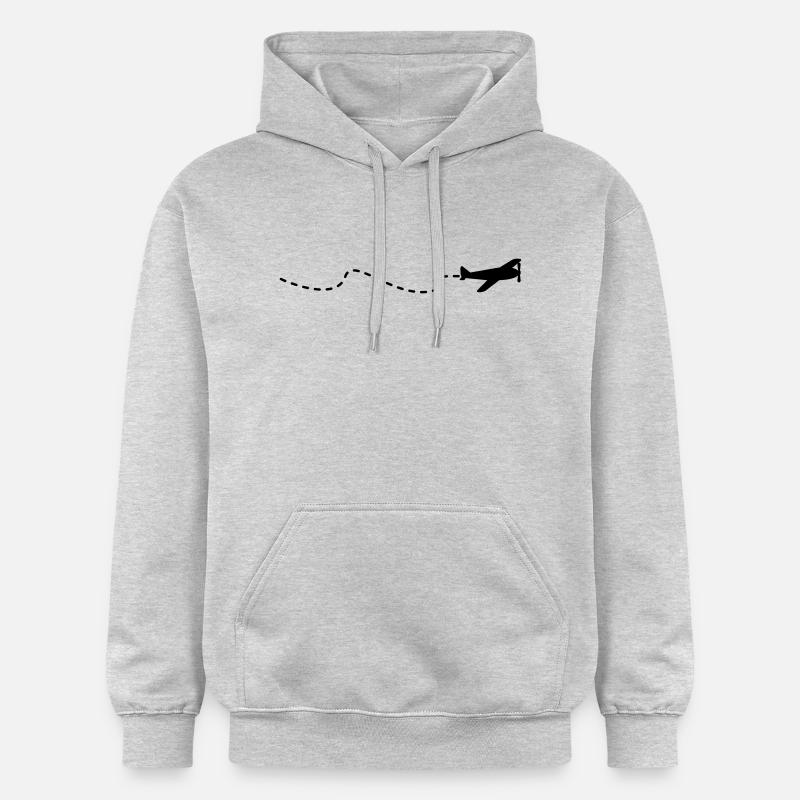 Avion / plain vol (1c) - Sweat à capuche Softstyle® Gildan Unisexe - gris clair chiné