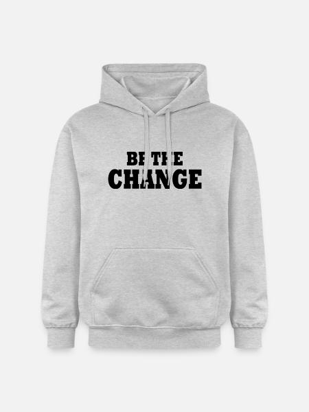 be the change - Gildan Unisex Softstyle® Midweight Hoodie - light heather grey