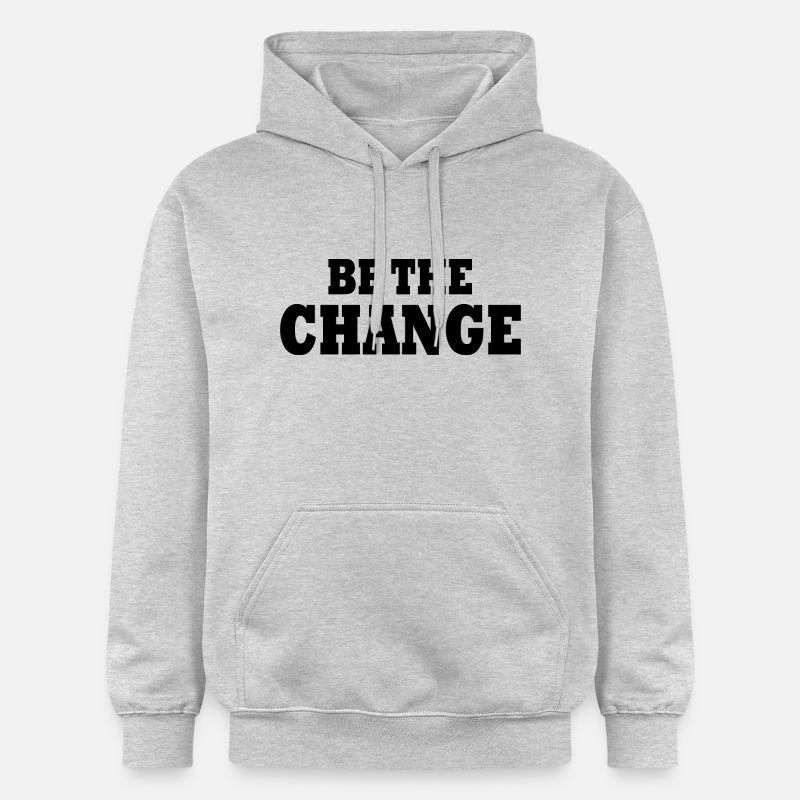be the change - Sweat à capuche Softstyle® Gildan Unisexe - gris clair chiné