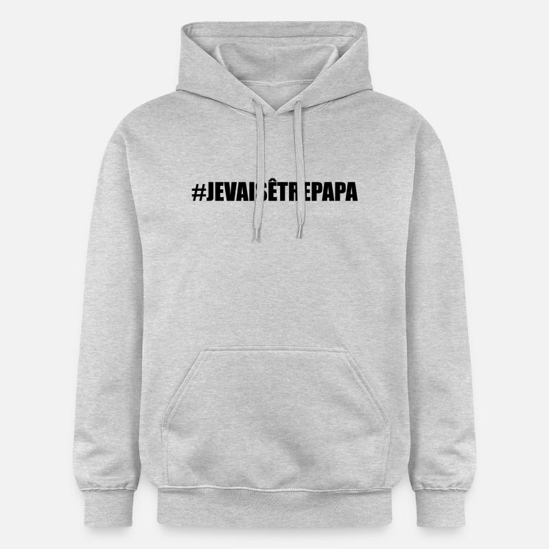 #jevaisêtrepapa - Sweat à capuche Softstyle® Gildan Unisexe - gris clair chiné