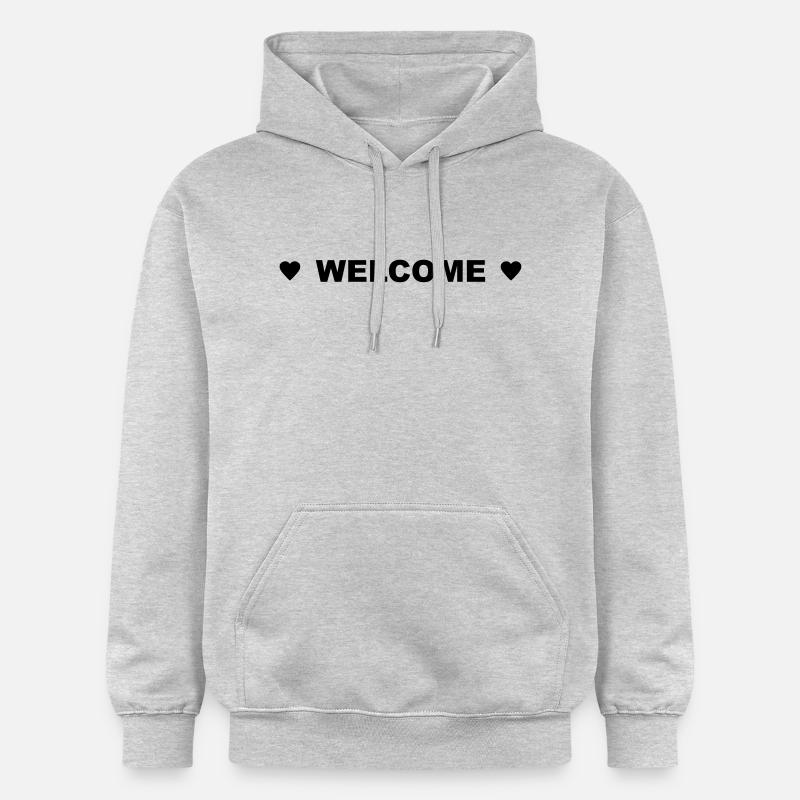 Welcome - Sweat à capuche Softstyle® Gildan Unisexe - gris clair chiné