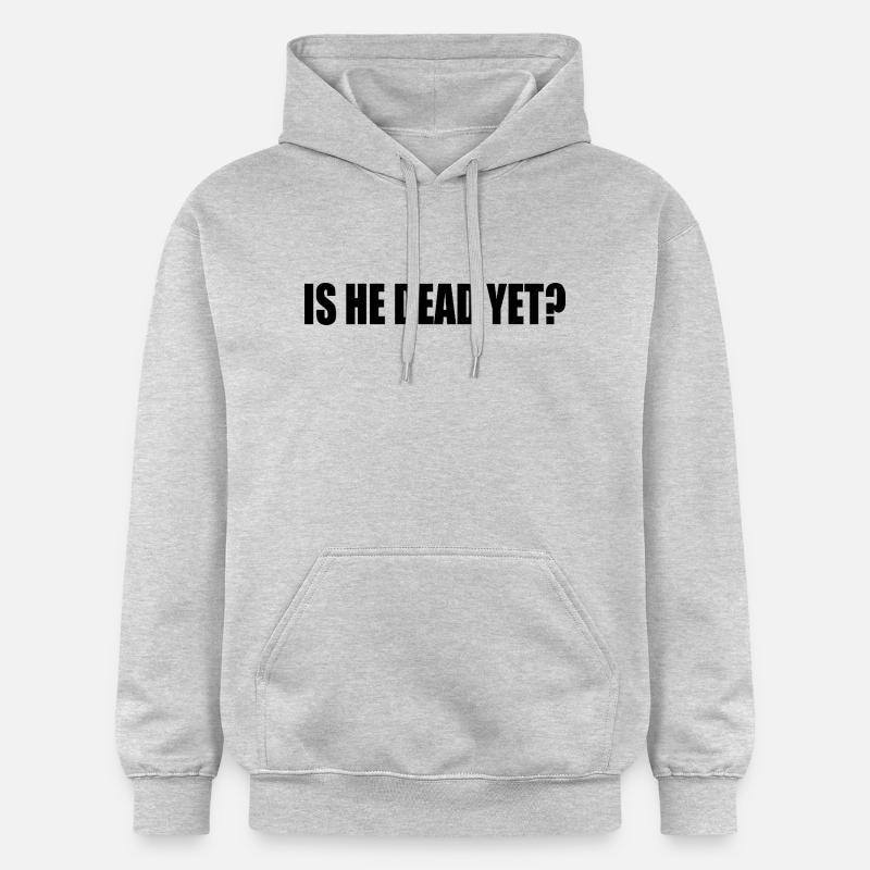is he dead yet - Gildan Unisex Softstyle® Midweight Hoodie - Hellgrau meliert