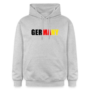 Germany Football Germany - Gildan Unisex Softstyle® Midweight Hoodie - light heather grey - Front - Liana (172cm) & Jaron (178cm)