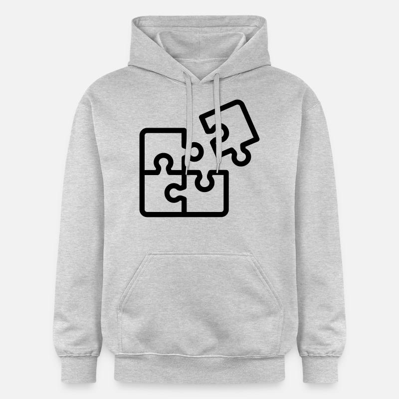 puzzle - Sweat à capuche Softstyle® Gildan Unisexe - gris clair chiné