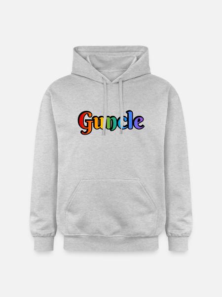 Guncle schwuler Onkel - Gildan Unisex Softstyle® Midweight Hoodie - Hellgrau meliert