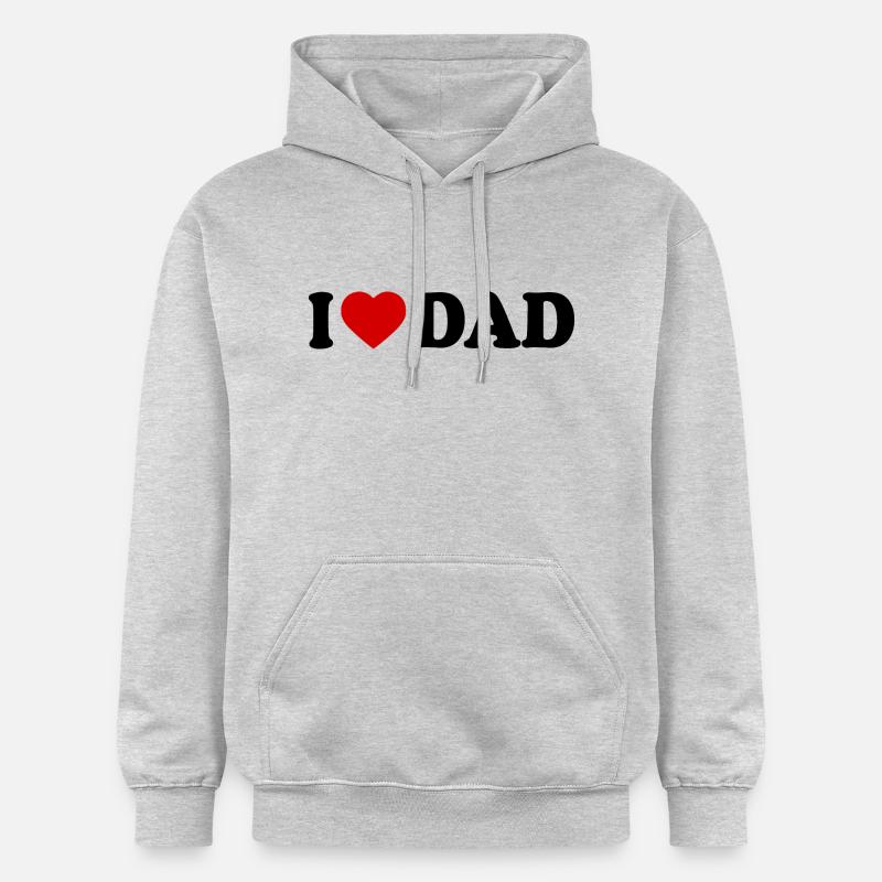 I love dad - Sweat à capuche Softstyle® Gildan Unisexe - gris clair chiné