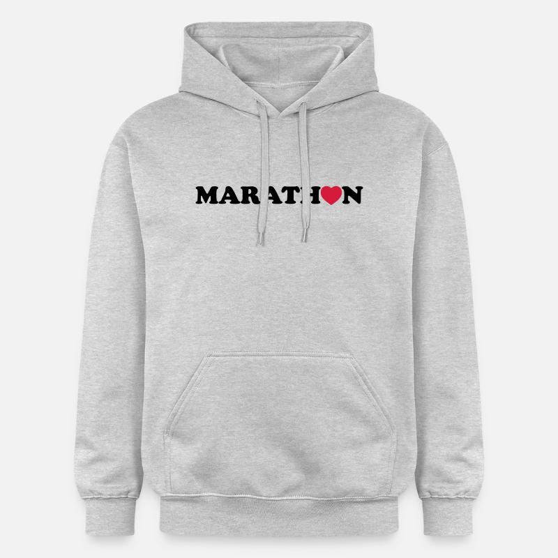 marathon - Sweat à capuche Softstyle® Gildan Unisexe - gris clair chiné