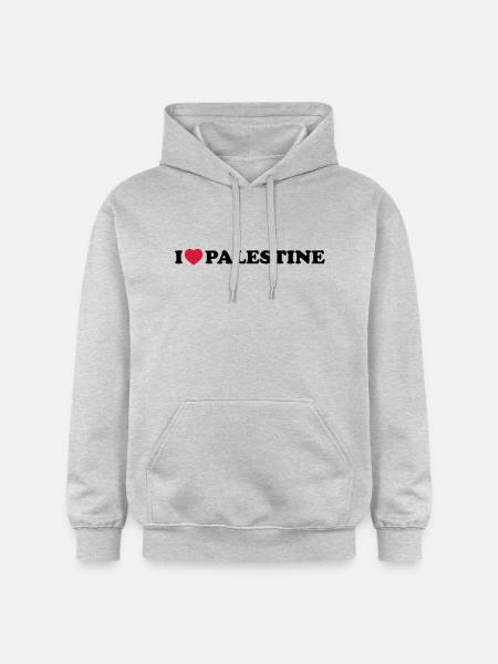 I love palestine - Gildan Unisex Softstyle® Midweight Hoodie - light heather grey