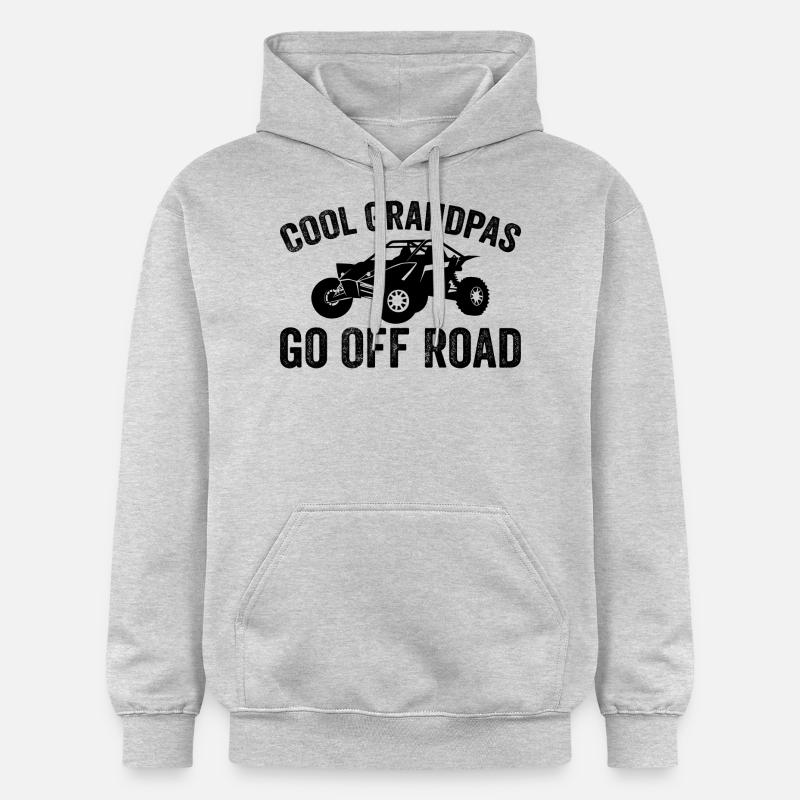 cool grandpas go off road - Sweat à capuche Softstyle® Gildan Unisexe - gris clair chiné