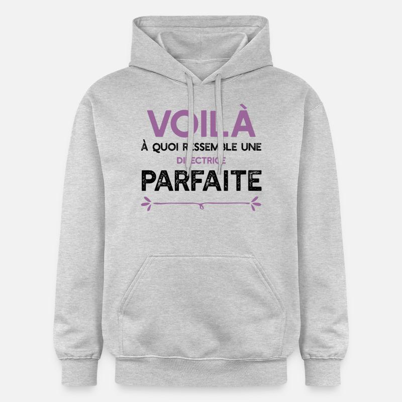 Une Directrice parfaite cadeau - Sweat à capuche Softstyle® Gildan Unisexe - gris clair chiné