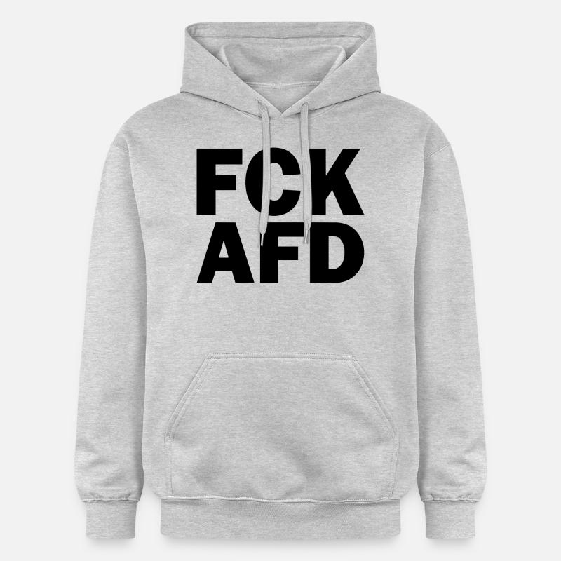 Fck afd - Gildan Unisex Softstyle® Midweight Hoodie - Hellgrau meliert
