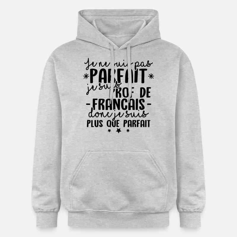 Je suis prof de francais - Sweat à capuche Softstyle® Gildan Unisexe - gris clair chiné