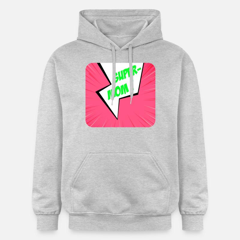 Supermom, Superheldin. Beste Mama. Comicbuch. - Gildan Unisex Softstyle® Midweight Hoodie - Hellgrau meliert