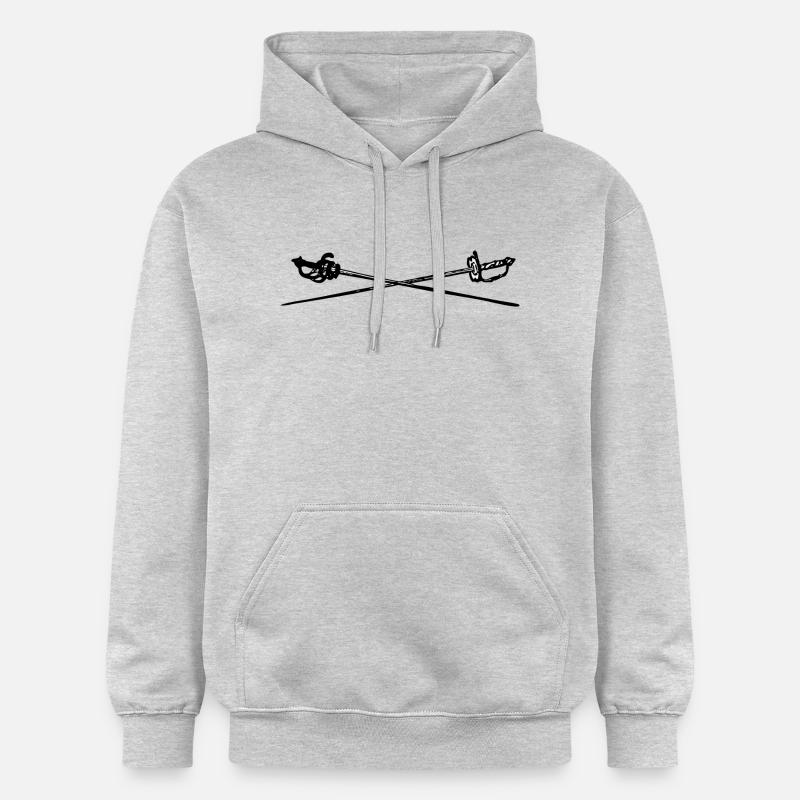 Escrime épée fleurette parade samurai12 - Sweat à capuche Softstyle® Gildan Unisexe - gris clair chiné