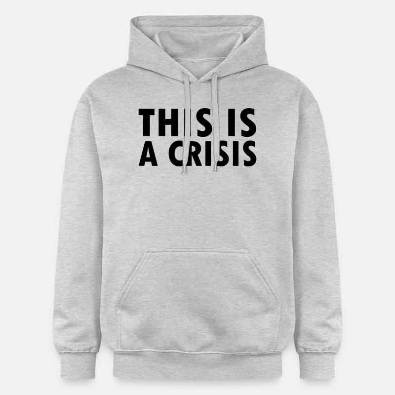 This is a crisis - Sweat à capuche Softstyle® Gildan Unisexe - gris clair chiné
