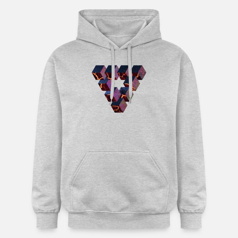 triangle Geo - Sweat à capuche Softstyle® Gildan Unisexe - gris clair chiné