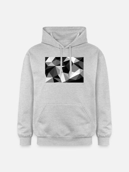 Polygon Black and White - Gildan Unisex Softstyle® Midweight Hoodie - light heather grey
