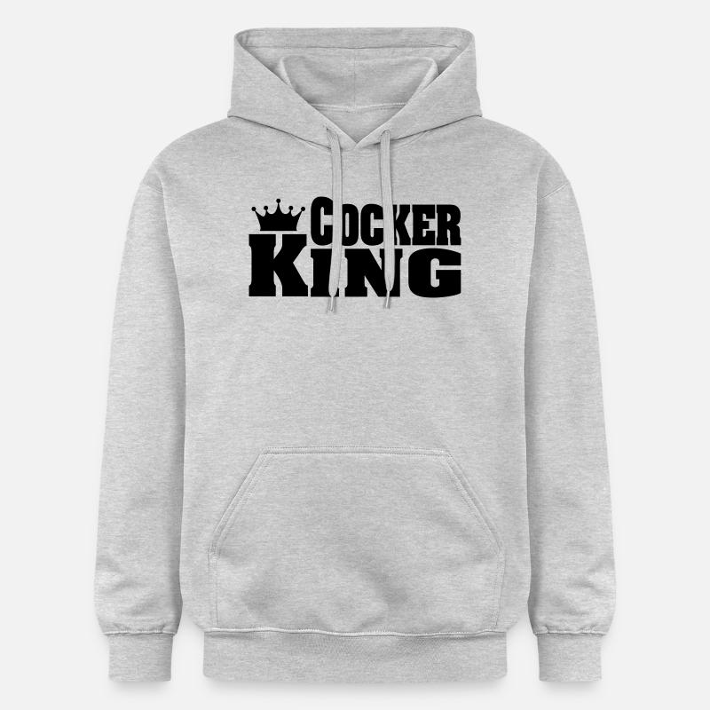 COCKER KING Cocker - Sweat à capuche Softstyle® Gildan Unisexe - gris clair chiné