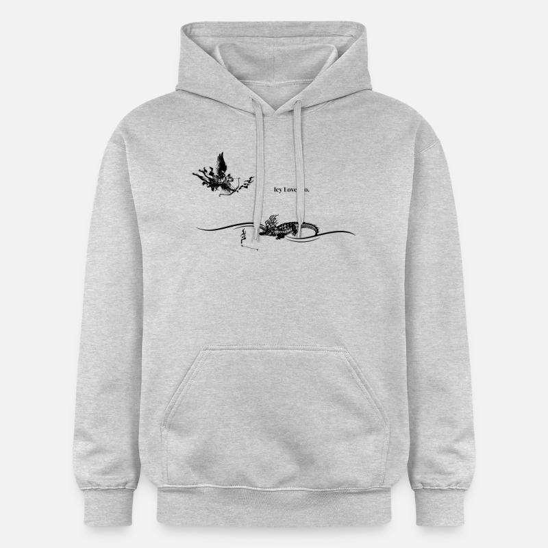 Icy Love « Combat de feu » - Sweat à capuche Softstyle® Gildan Unisexe - gris clair chiné