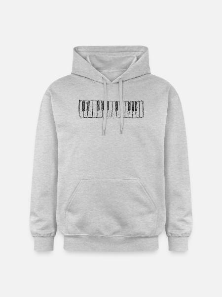 keys music - Gildan Unisex Softstyle® Midweight Hoodie - Hellgrau meliert