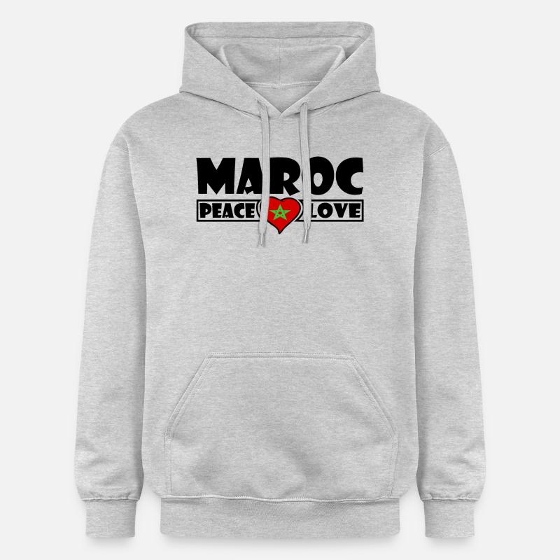 Maroc - Sweat à capuche Softstyle® Gildan Unisexe - gris clair chiné