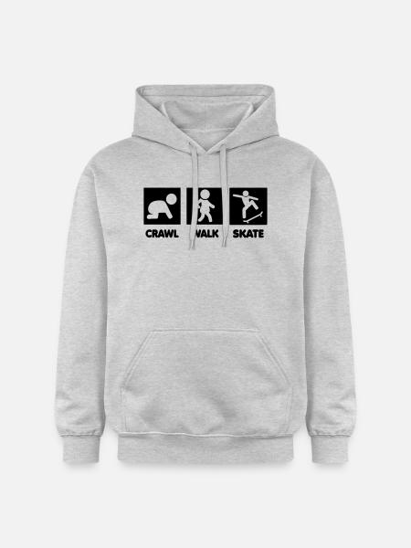 skateboarding Baby - Gildan Unisex Softstyle® Midweight Hoodie - Hellgrau meliert