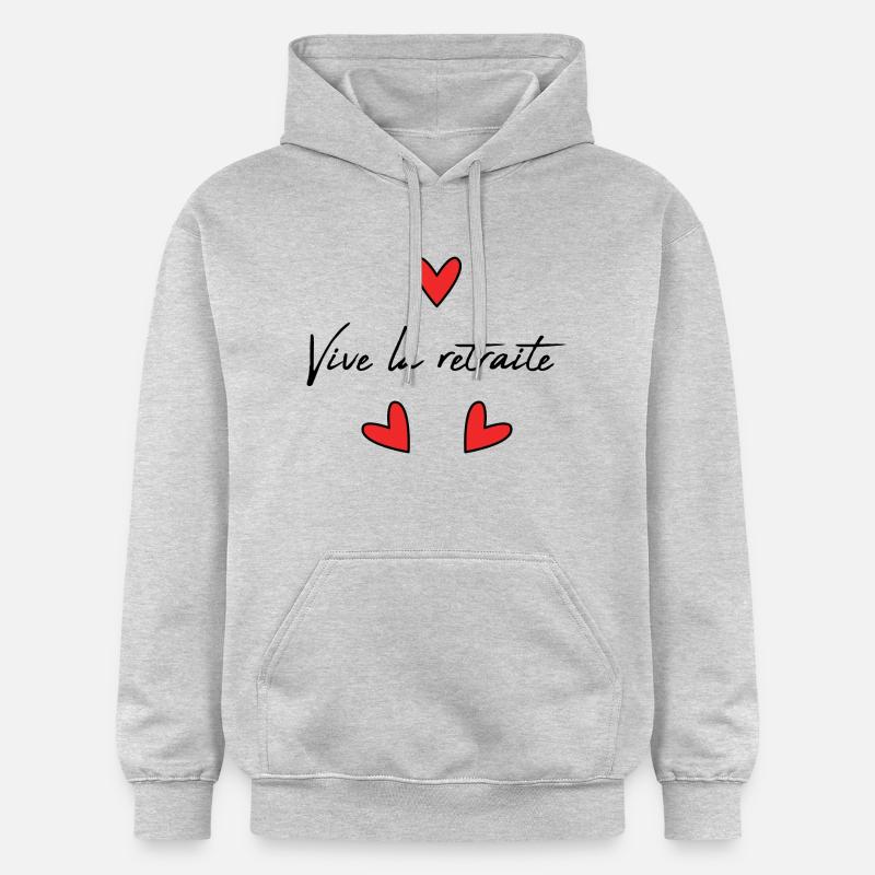 RETRAITE. RETRAITE. RETRAITEE. RETRAITE - Sweat à capuche Softstyle® Gildan Unisexe - gris clair chiné