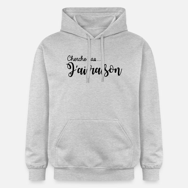 cherche pas... j'ai raison - Sweat à capuche Softstyle® Gildan Unisexe - gris clair chiné