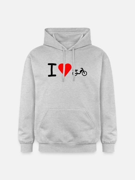 Jeg elsker knallert knallert knallert - Gildan Softstyle® Midweight unisex-hoodie - lysegrå meleret