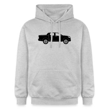 Pick-up Truck - Gildan Unisex Softstyle® Midweight Hoodie - light heather grey - Front - Liana (172cm) & Jaron (178cm)
