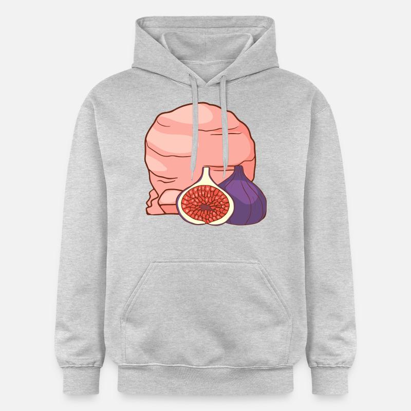 Feigenfrucht Eis Speiseeis Eiskrem Eiscreme - Gildan Unisex Softstyle® Midweight Hoodie - Hellgrau meliert