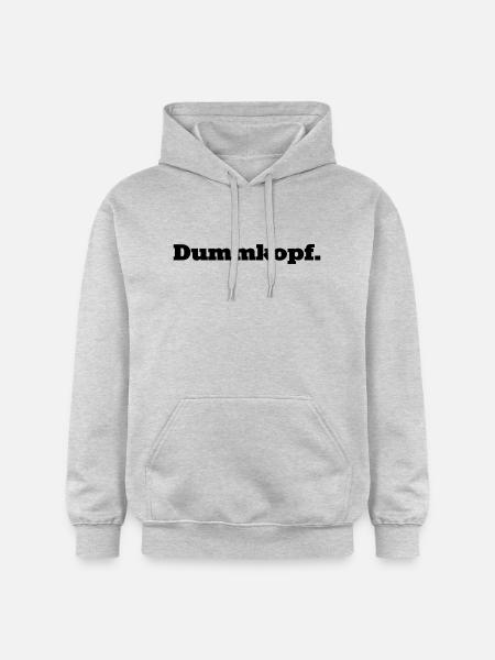 Dumm, dümmer, Dummkopf - Gildan Unisex Softstyle® Midweight Hoodie - Hellgrau meliert