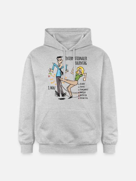 Kvindernes internationale kampdag (8. marts) - Gildan Softstyle® Midweight unisex-hoodie - lysegrå meleret