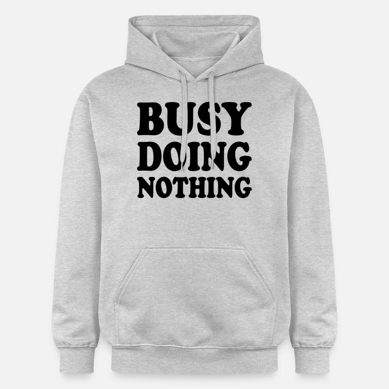 busy doing nothing - Sweat à capuche Softstyle® Gildan Unisexe - gris clair chiné